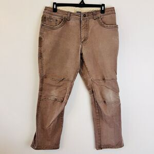 Kuhl Vintage Patina Dye Brown Earthy Hiking Working Utility Pants Cargo 38x30